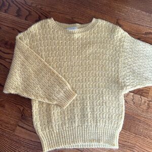 British Vogue gold metallic vintage sweater